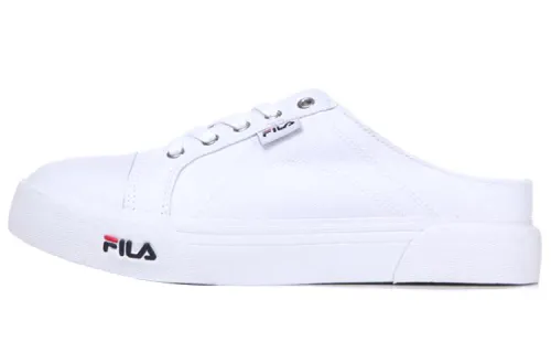 FILA Classic Kicks Canvas Lightweight Breathable Lightweight And Breathable Low top Skateboard Shoes Unisex White