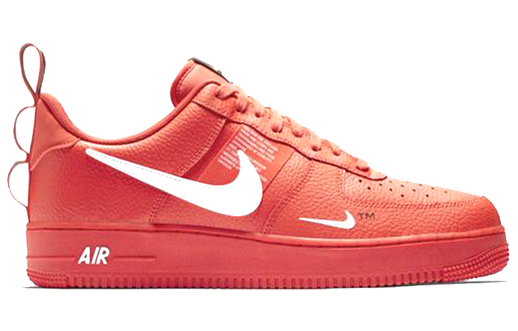 Кеды Nike Air Force 1 07 LV8 Utility Black (черно-красные) — фото 2