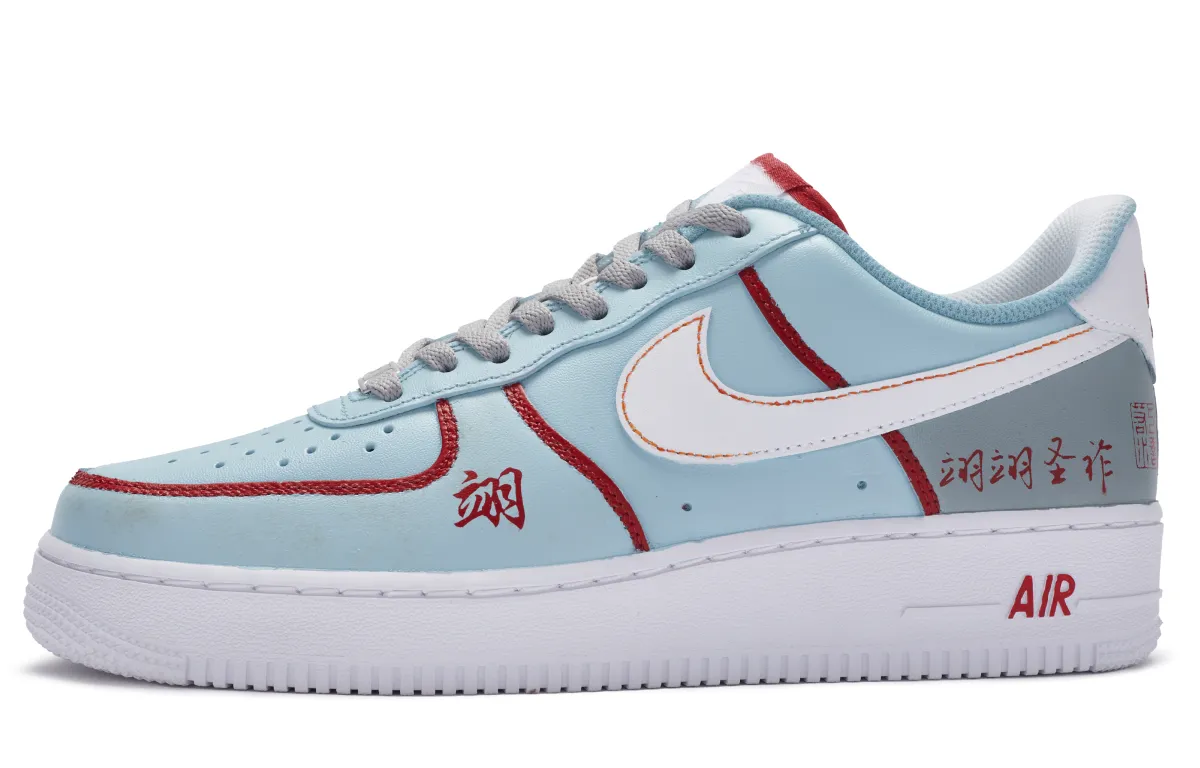 Nike Air Force 1 Low 811 Manufacturing Slip Resistant Slip Resistant Low top Skateboard Shoes Men's Blue White Red