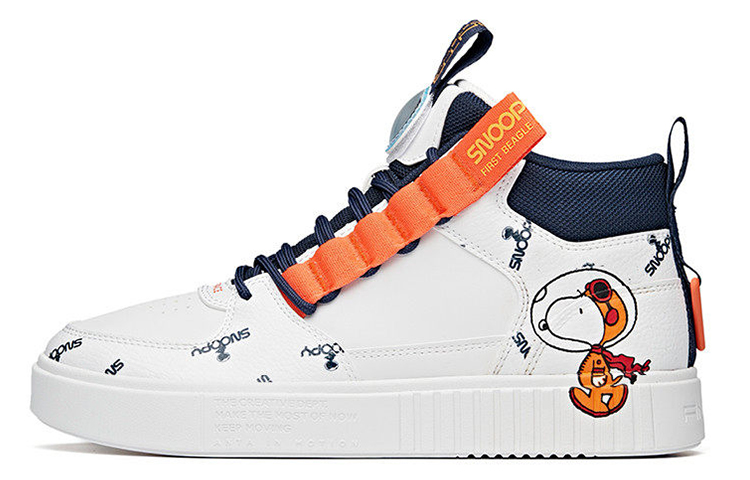 ANTA X Snoopy Skateboarding Series Sneakers 'White Navy Orange'
