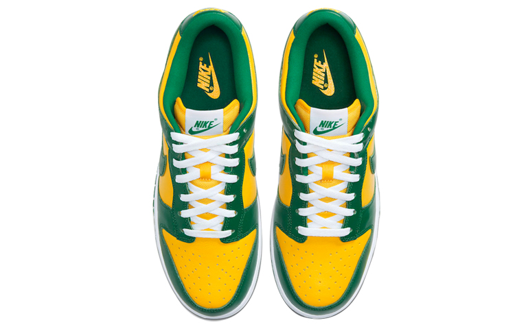 Кроссовки Nike Dunk Brazil (желто-зеленые) — фото 4