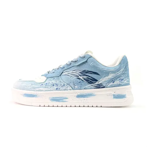 Anta Easy Cushioning Abrasion Resistant Low top Skateboard Shoes Unisex Sky Blue