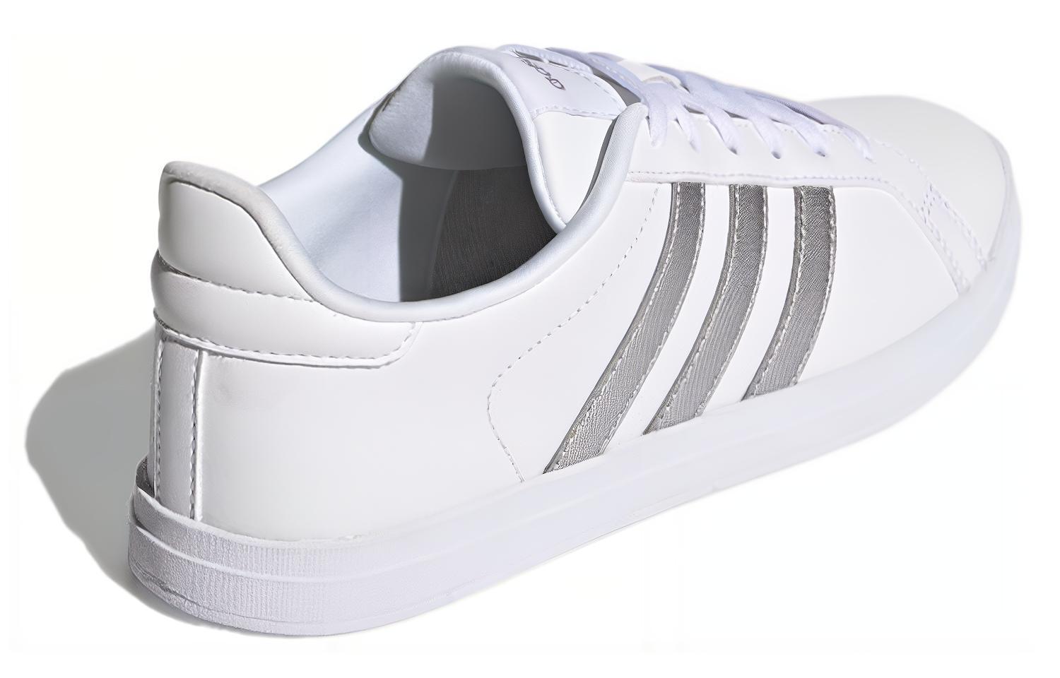 Женские кеды adidas neo Courtpoint (бело-серебристые) — Белый / серебристый — фото 4