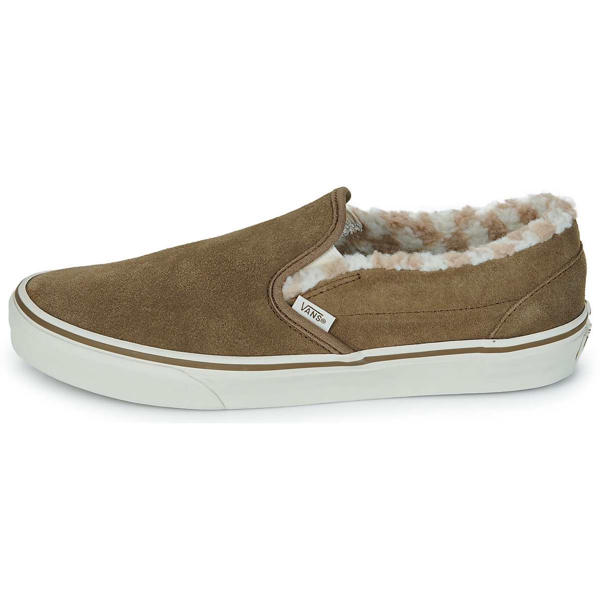 Женские слипоны Vans slip-on classic (коричневые)