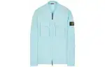 STONE ISLAND Jackets Men's Aqua Blue Lapel Moderate Other