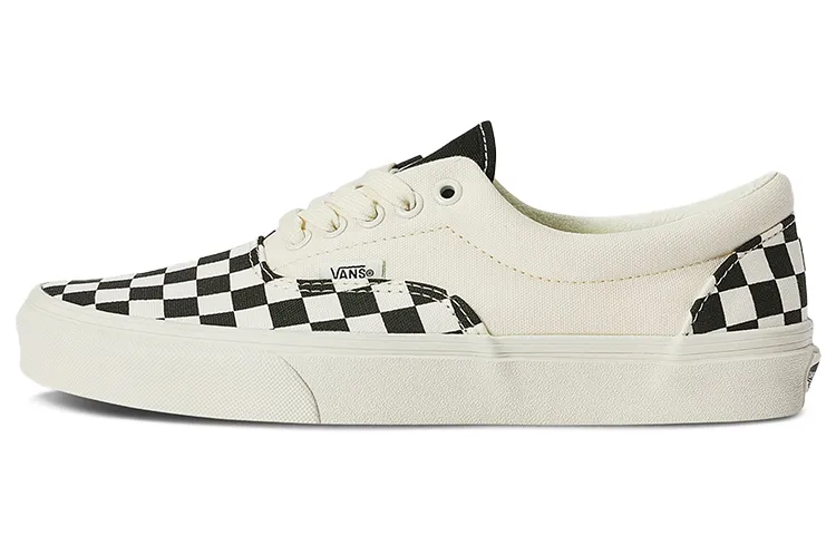 Vans Era Canvas Checkerboard Abrasion-Resistant Lightweight Low-top Skateboard Shoes Unisex Black White