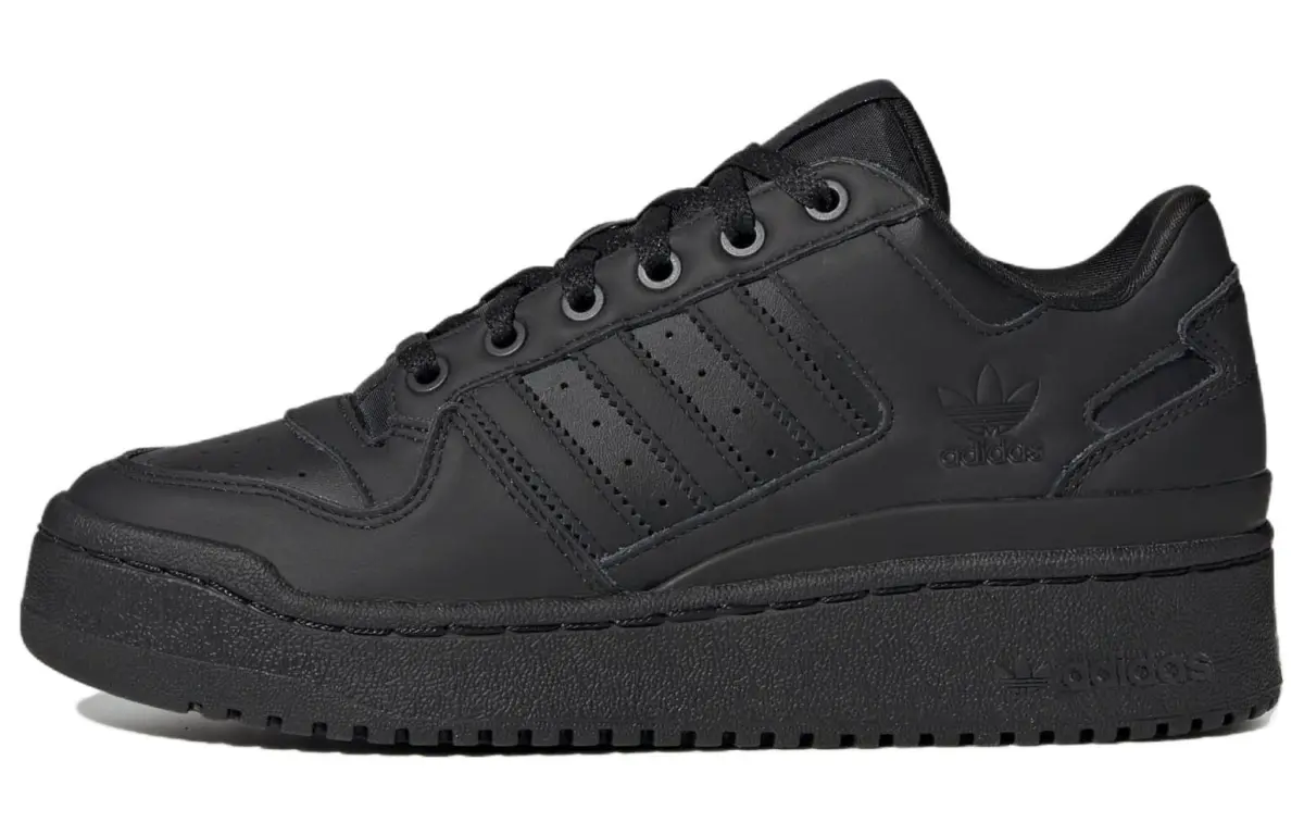 Adidas Forum Bold Stripes Triple Black Women's