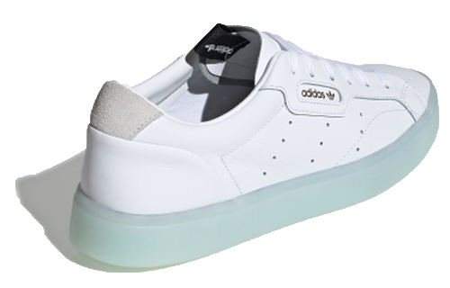 Женские кеды adidas originals Sleek (бело-зеленые) — Белый / зелёный — фото 4