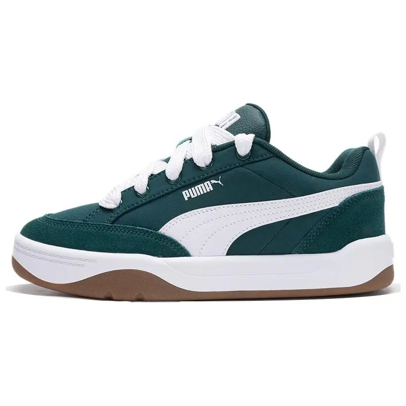 PUMA Park Lifestyle Street Abrasion Resistant Abrasion Resistant Low top Skateboard Shoes Unisex Green White
