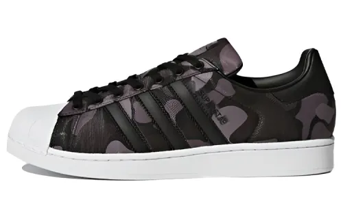 Adidas Originals Superstar Collection 80s Comfortable Low top Skateboard Shoes Men's Black