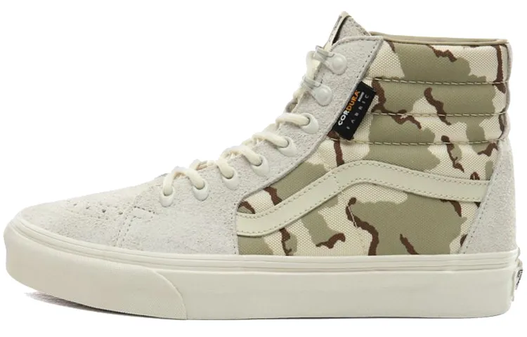 Vans SK8 Cordura Desert Camouflage Lightweight High top Skateboard Shoes Unisex Gray