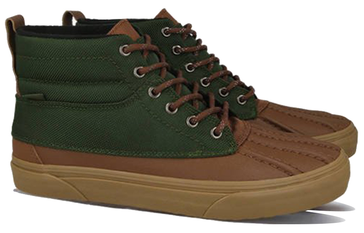 Кеды Vans SK8 (зелено-коричневые) — Зелёный / коричневый — фото 3