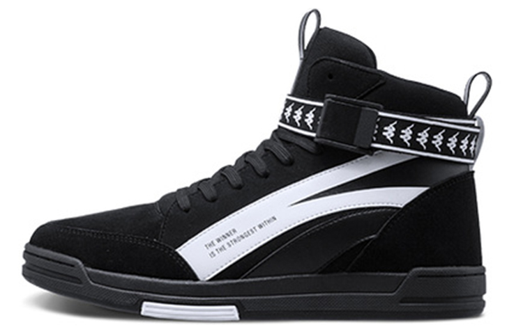 Kappa BANDA Skateboard Shoes Unisex High Top Black/White