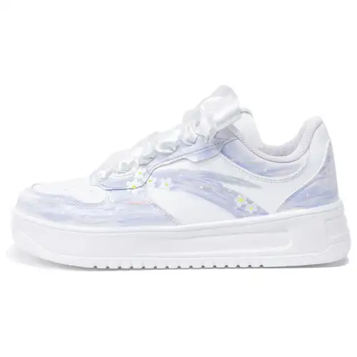Anta Slip Resistant Abrasion Resistant Slip Resistant Abrasion Resistant Low top Skateboard Shoes Women's Light Purple