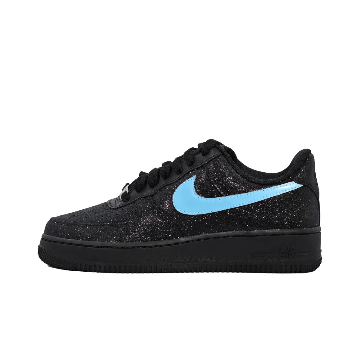Nike Air Force 1 Baby's Breath Low top Skateboard Shoes Women's Black Diamond Blue