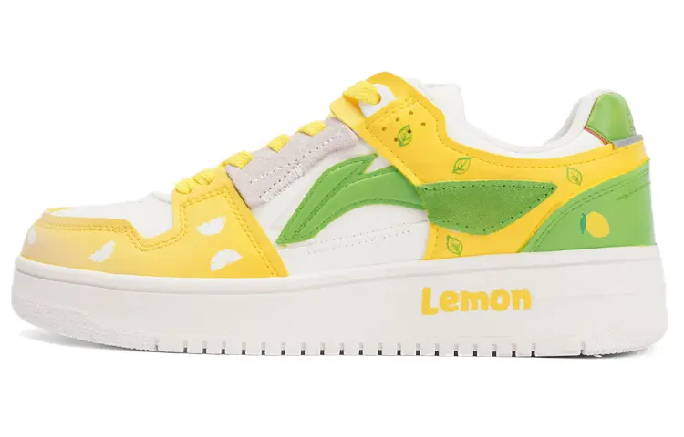 Li Ning Tianji Skateboard Shoes Women's Low Top Yellow/Green