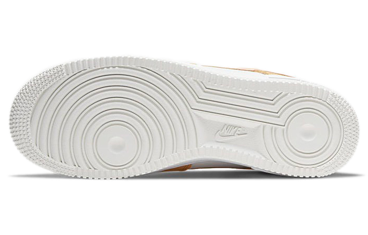 Женские кеды Nike Air Force 1 (желто-розово-белые) — Жёлтыйрозовыйбелый — фото 6
