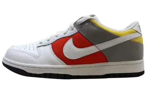 Nike Dunk Low White Engine Red Medium Grey Yellow Women's