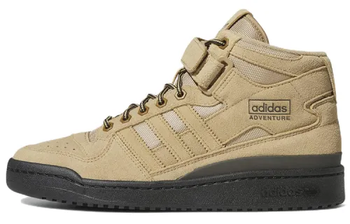 Adidas Originals FORUM Skateboard Shoes Men's Mid Top Desert Yellow/Black