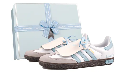 Adidas Originals Samba RISK Blue Meteorite Box Slip Resistant Abrasion Resistant Low top Skateboard Shoes Unisex