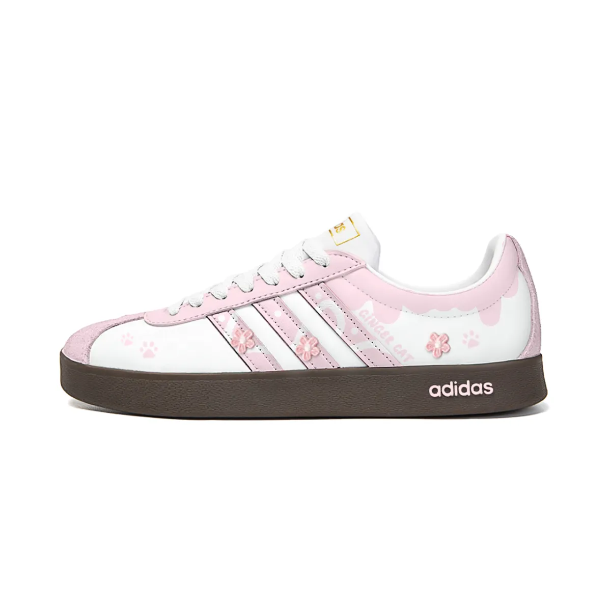Adidas VL COURT 2.0 Skate Shoes Unisex Low-top Pink/White