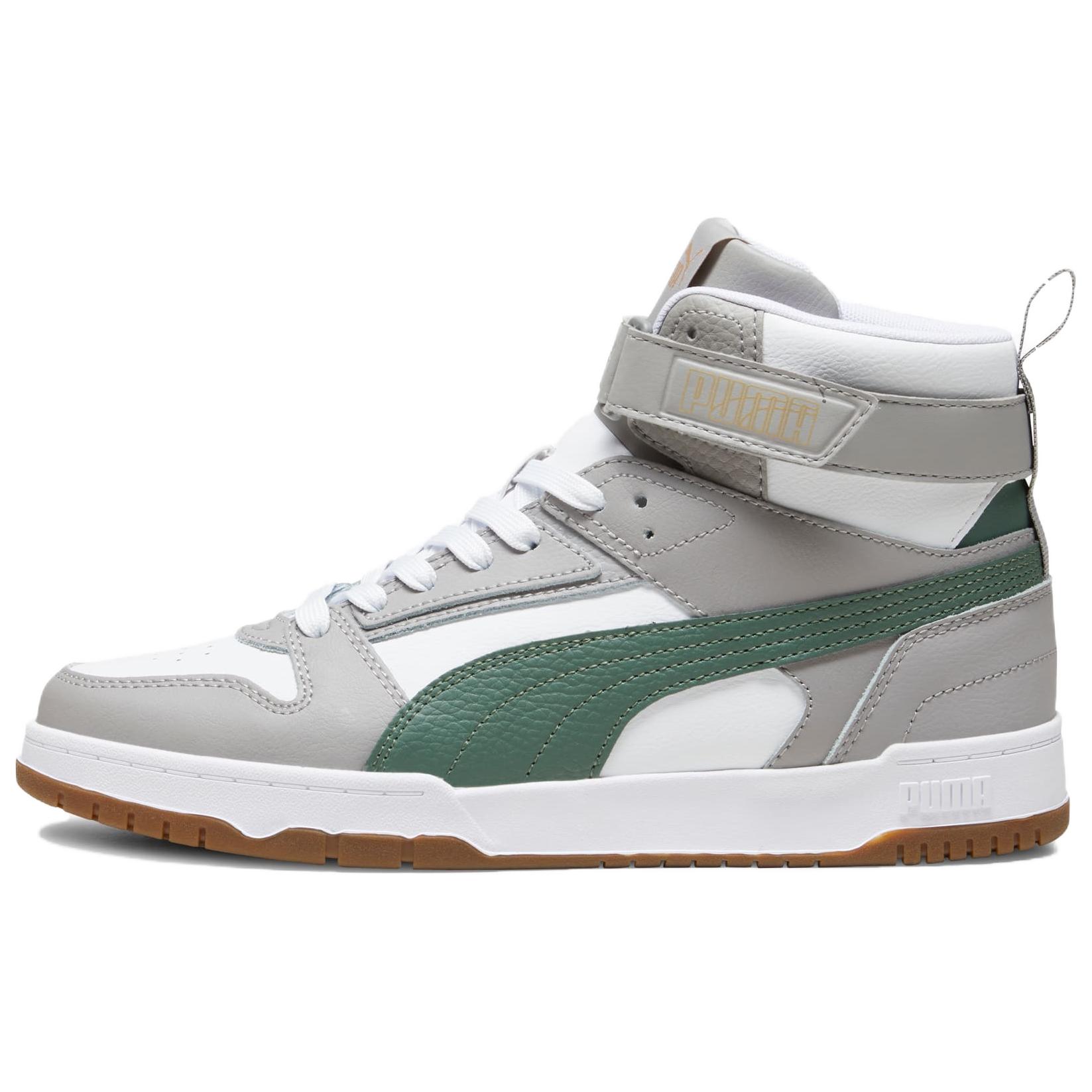 PUMA RBD Game Comfortable High top Skateboard Shoes Men's Gray White