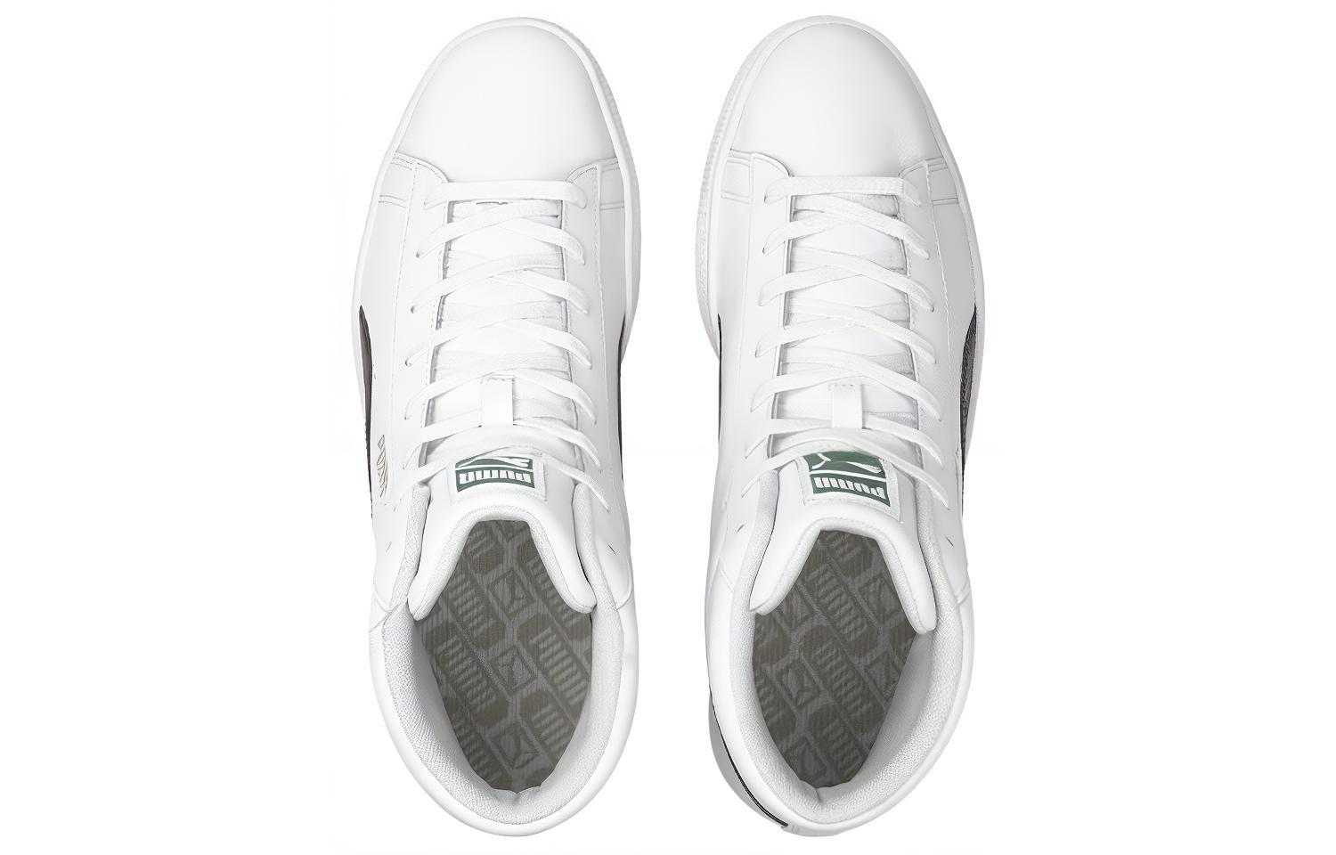 Мужские кеды PUMA Basket Mid Xxi (белый / черный) — Белый / чёрный — фото 3