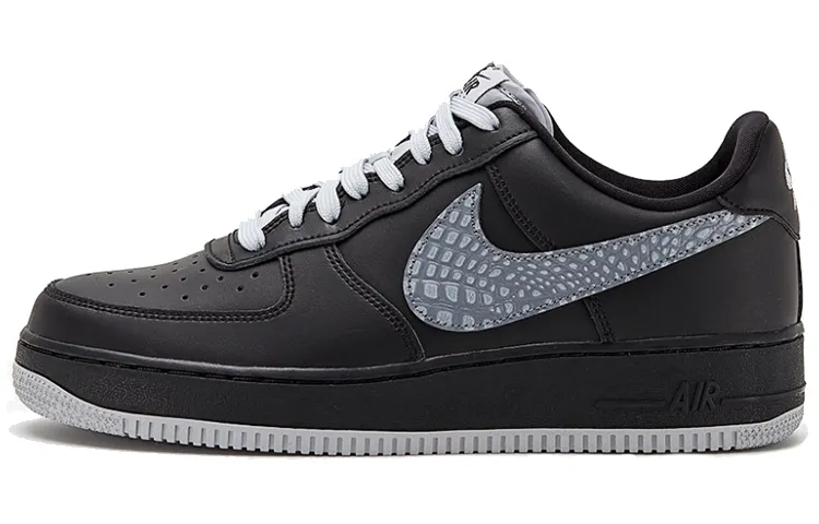 Nike Air Force 1 Slip Resistant Lightweight Non slip Lightweight Low top Skateboard Shoes Men's Black Cement