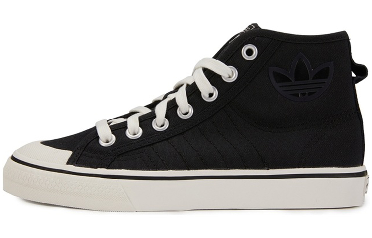 Женские кеды adidas originals NIZZA Hi (черные) — фото 1
