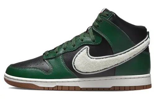 Nike Dunk High Chenille Swoosh Black Green