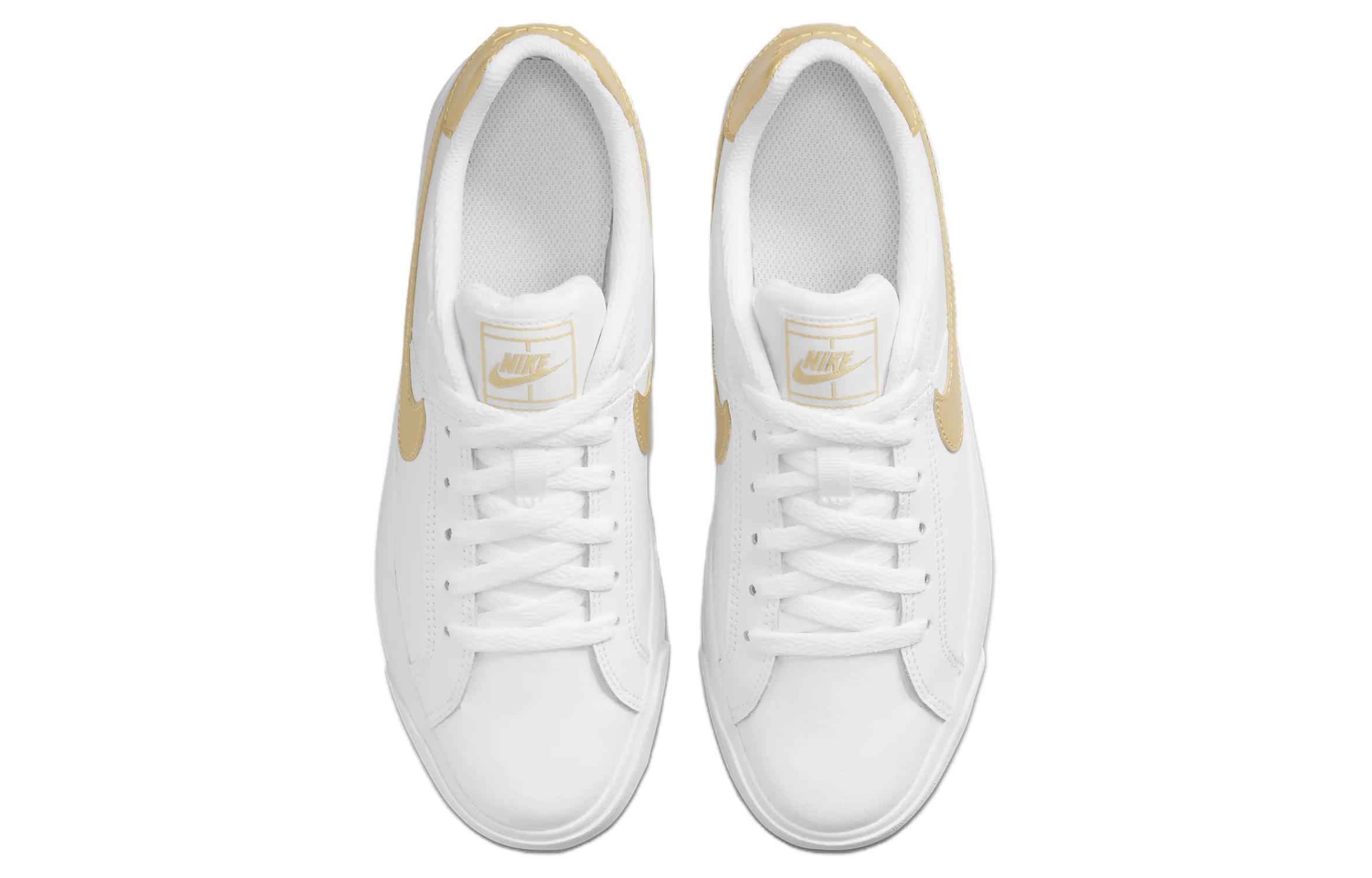 Женские кеды Nike Court Royale AC (бело-золотые) — фото 3