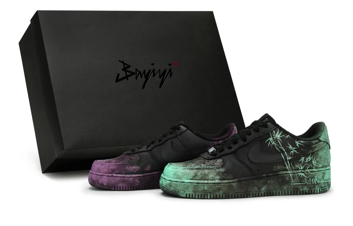 Nike Air Force 1 07 811 Manufacturing, Smoke Shadow Bamboo Wind Blue Purple, Special Shoe Box Low top Skateboard Shoes