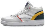 Li Ning Cushioning Mid top Skateboard Shoes Men's White Gray
