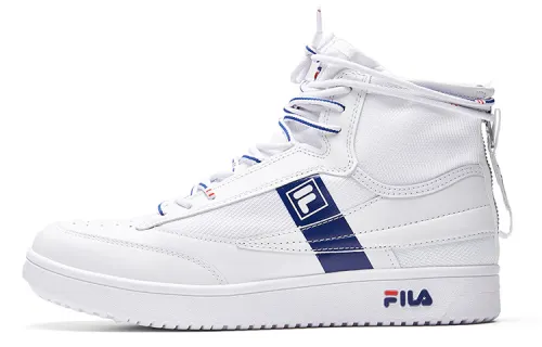FILA FUSION Canvas Slip Resistant Abrasion Resistant Mid top Skateboard Shoes