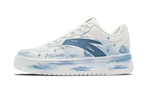 Anta Slip Resistant Cushioning Slip Resistant Cushioning Low top Skateboard Shoes Men's White Blue