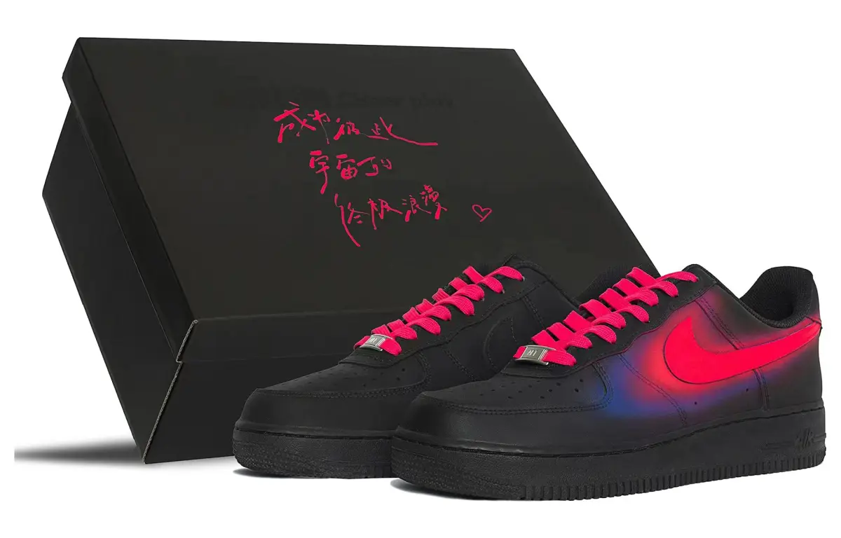 Nike Air Force 1 Low top Skateboard Shoes Men's Pink Black