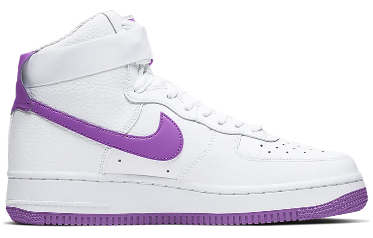 Женские кеды Nike Air Force 1 (бело-фиолетовые) — фото 2