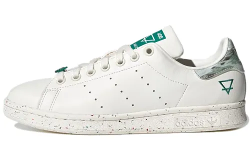 Adidas Originals Stan Smith Slip Resistant Low top Skateboard Shoes Unisex Beige Green