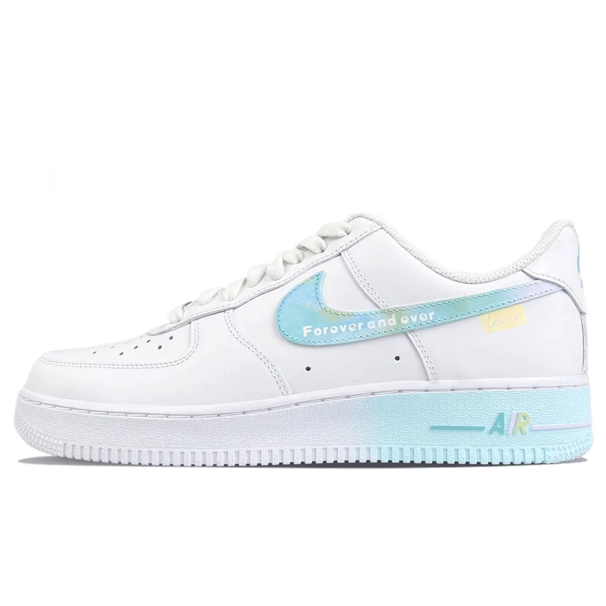 Nike Air Force 1 07 Coverage Thermal Slip Resistant Low top Skateboard Shoes Unisex Blue White