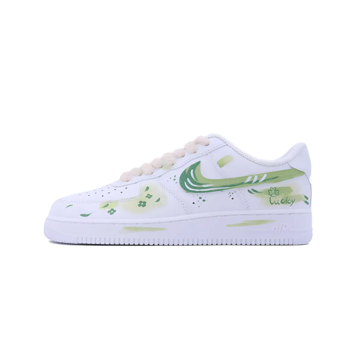 Nike Air Force 1 Lucky Four Leaf Clover Slip Resistant Abrasion Resistant Slip Resistant Abrasion Resistant Low top