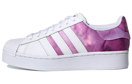 Adidas Originals SUPERSTAR Skateboard Shoes Women's Low Top White/Purple/Gray