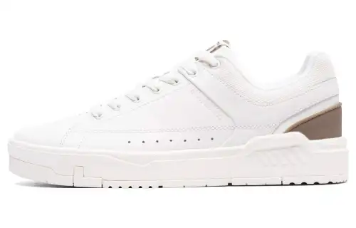 Li Ning COMMON 70s Comfortable Cushioning, Wear Resistant Low top Skateboard Shoes Men's White Brown