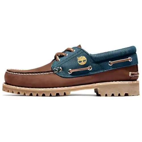 Timberland AUTHENTICS Collection Cow Leather Slip Resistant Cushioning Low top Skateboard Shoes Men's Dark Umber