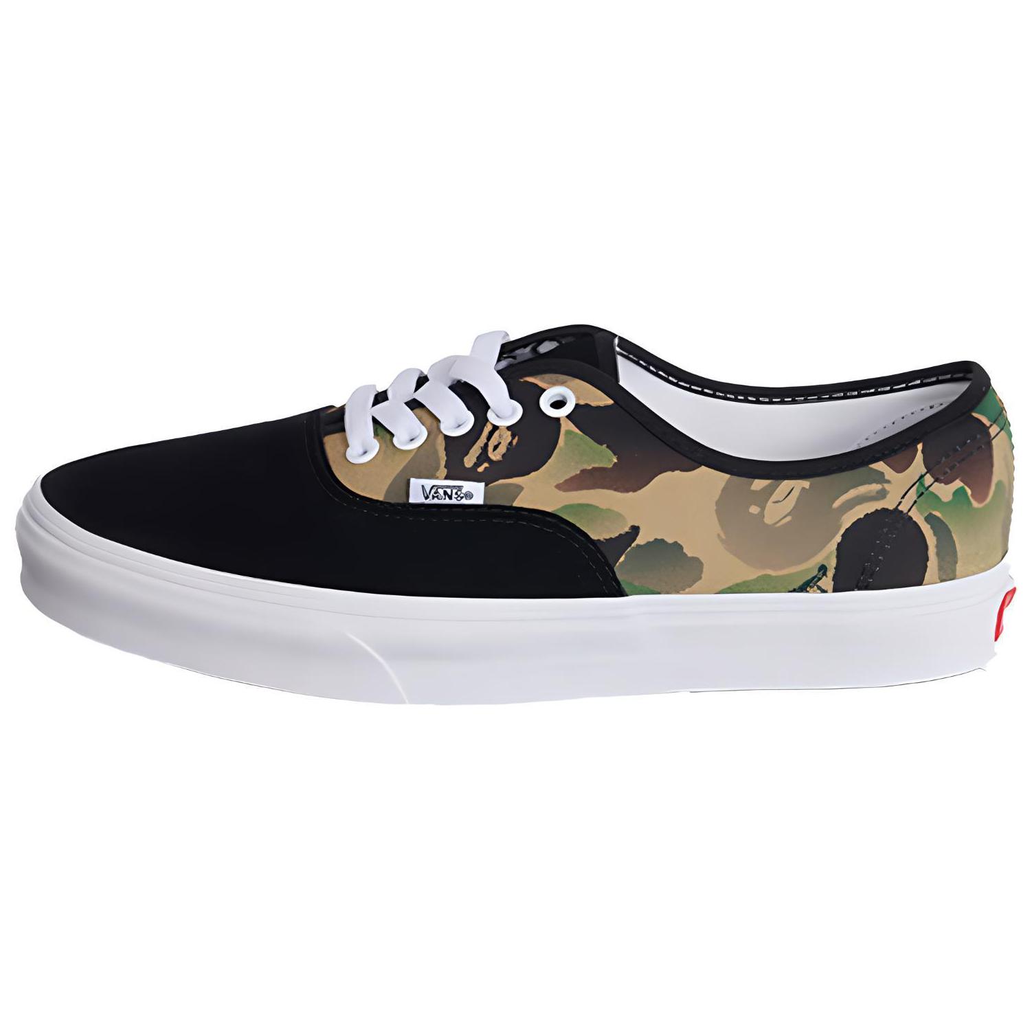 A BATHING APE x Vans Authentic Cushioning Abrasion Resistant Lightweight Low top Skateboard Shoes Unisex