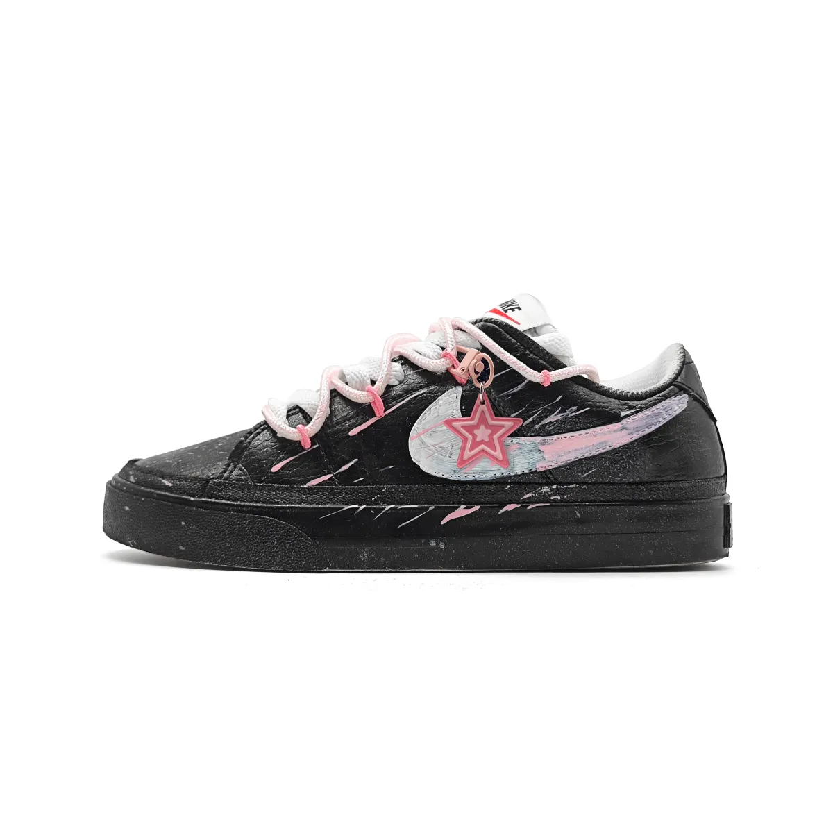 Nike Court Royale Pink White Shooting Star Low top Skateboard Shoes Unisex Black White