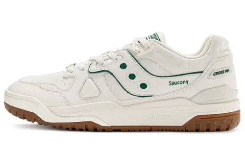 Saucony CROSS 90 Low top Skateboard Shoes Unisex White Green