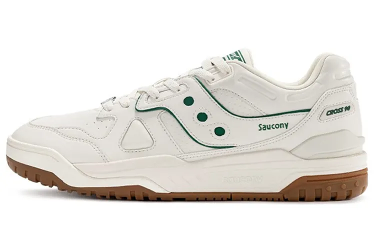 Saucony CROSS 90 Low top Skateboard Shoes Unisex White Green