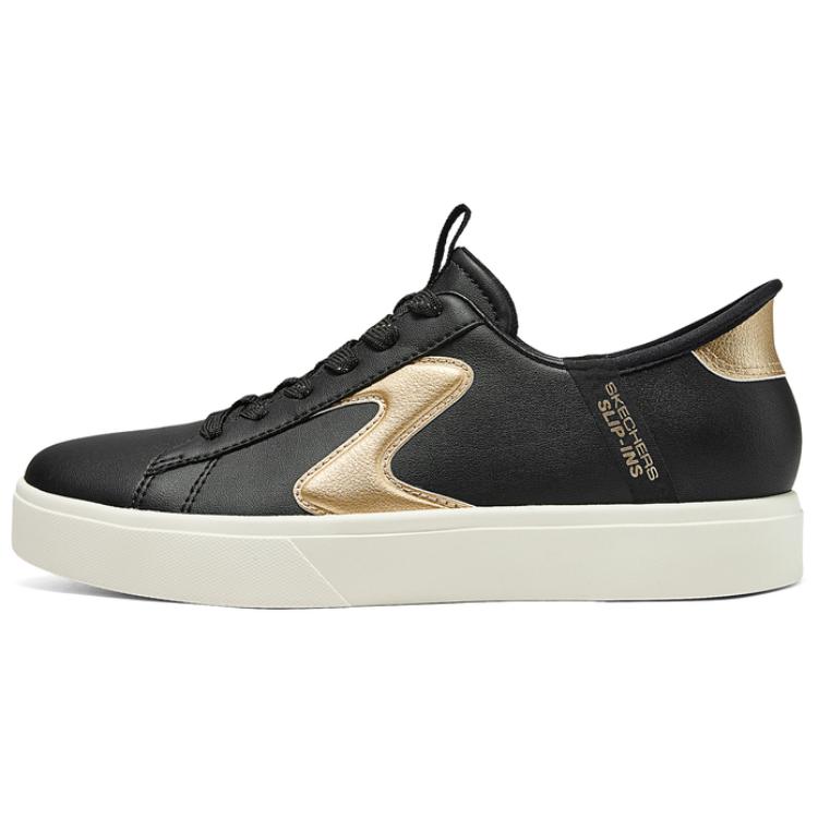 Skechers Court Classics Low top Skateboard Shoes Women's Black Gold