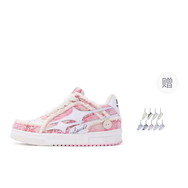 KILLWINNER Noah's Ark Skateboard Shoes Unisex Low Top Pink