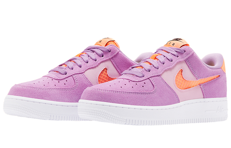 Женские кроссовки Nike Air Force 1 (оранжево-фиолетовый) — Оранжевыйфиолетовый — фото 3